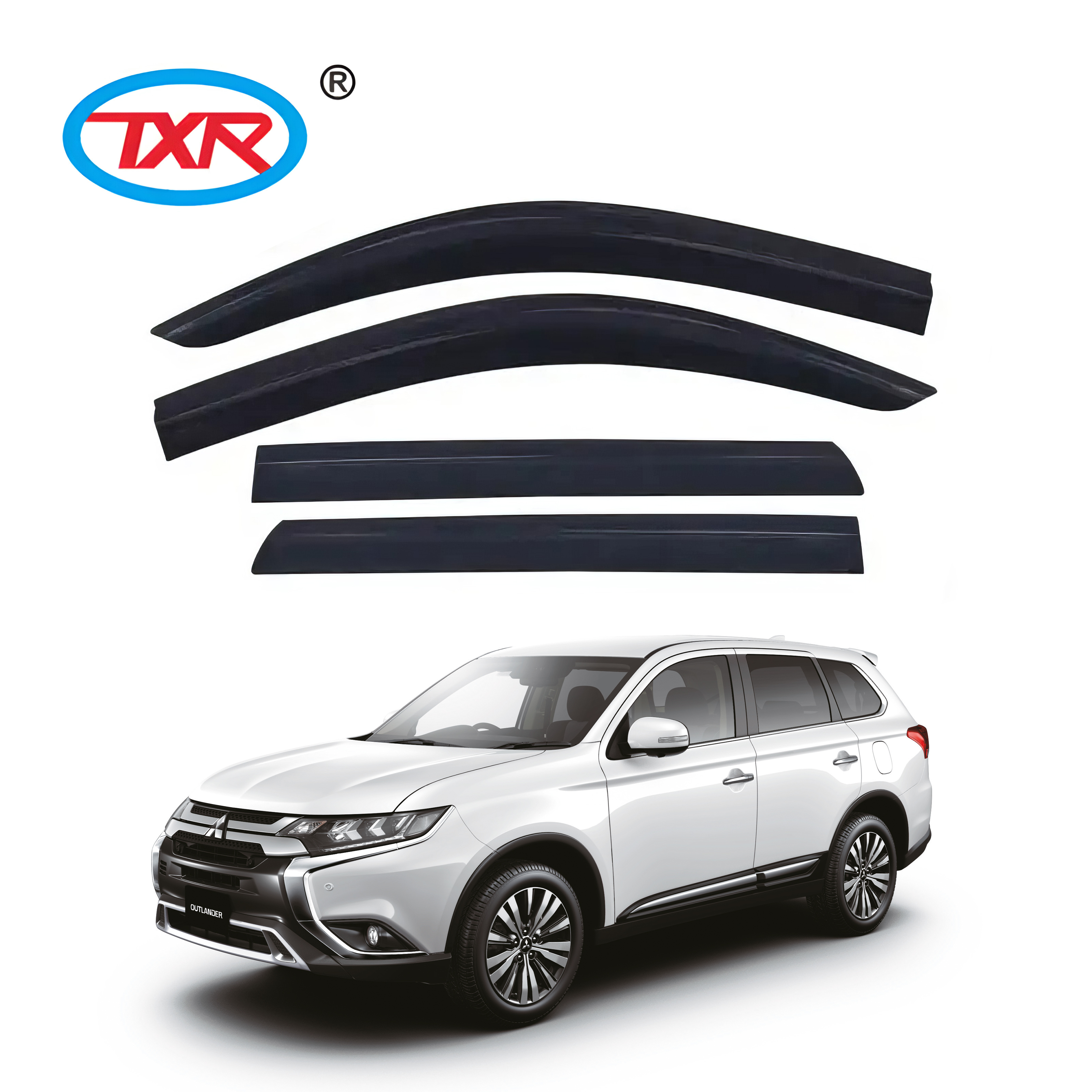 Дефлекторы окон TXR на Mitsubishi Outlander 3 2012+