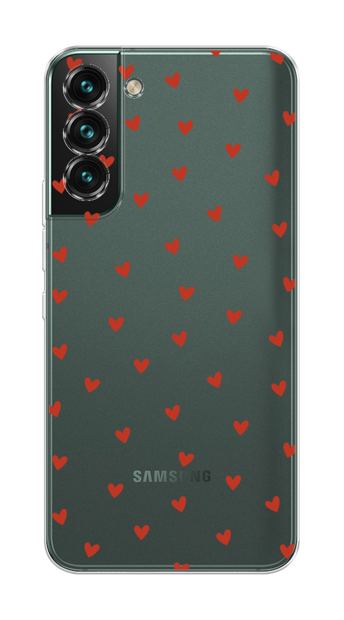 

Чехол на Samsung Galaxy S22 Plus "Red hearts", Красный;прозрачный, 2103950-1