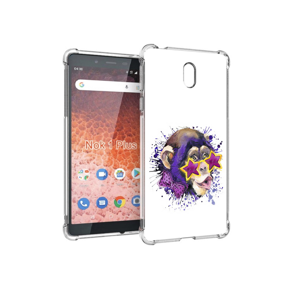 

Чехол MyPads Tocco для Nokia 1 Plus обезьяна в очках (PT129147.112.524), Прозрачный, Tocco