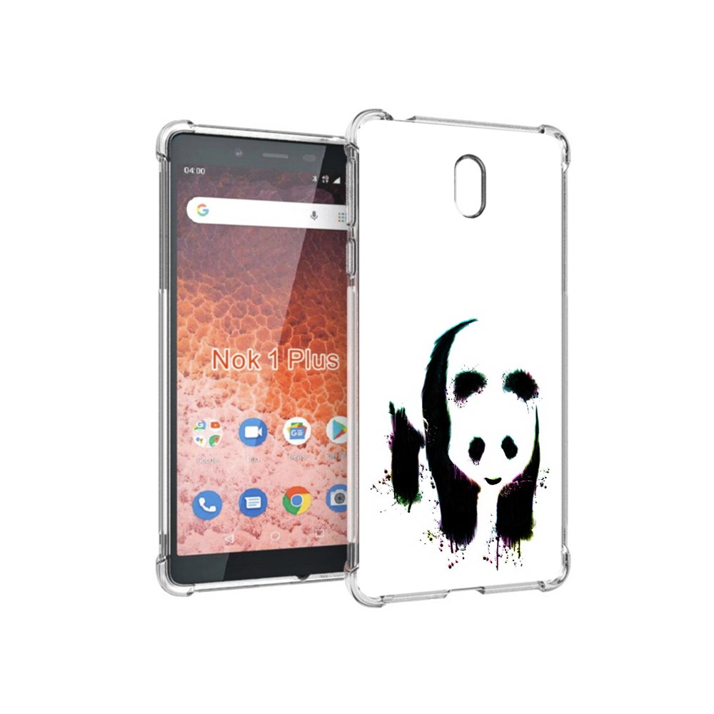 

Чехол MyPads Tocco для Nokia 1 Plus панда в акварели (PT129147.112.532), Прозрачный, Tocco