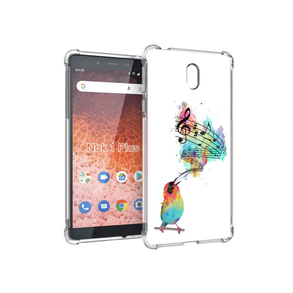 

Чехол MyPads Tocco для Nokia 1 Plus певчая птичка (PT129147.112.536), Прозрачный, Tocco