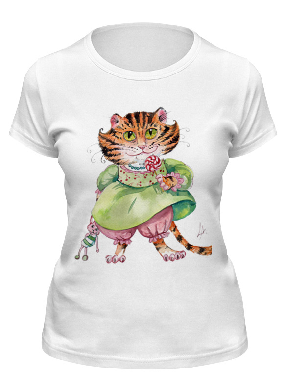 

Футболка женская Printio Тигра конфетка белая 2XL, Белый, Тигра конфетка