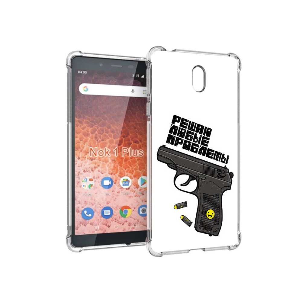 

Чехол MyPads Tocco для Nokia 1 Plus пистолет против проблем (PT129147.112.542), Прозрачный, Tocco