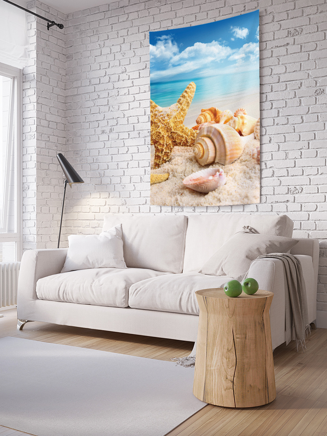 

Вертикальное фотопанно на стену JoyArty Морская звезда и ракушки 100x150 см, Морская звезда и ракушки