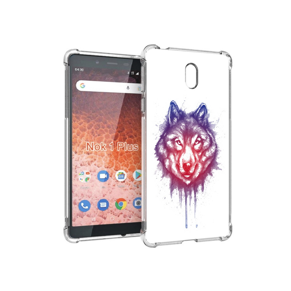 

Чехол MyPads Tocco для Nokia 1 Plus пушистый волк (PT129147.112.561), Прозрачный, Tocco