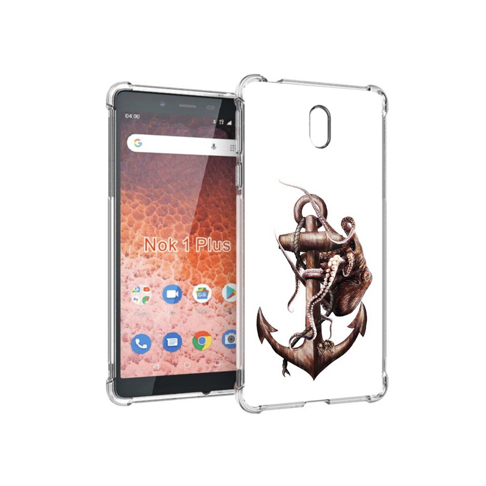 

Чехол MyPads Tocco для Nokia 1 Plus ржавый якорь (PT129147.112.579), Прозрачный, Tocco