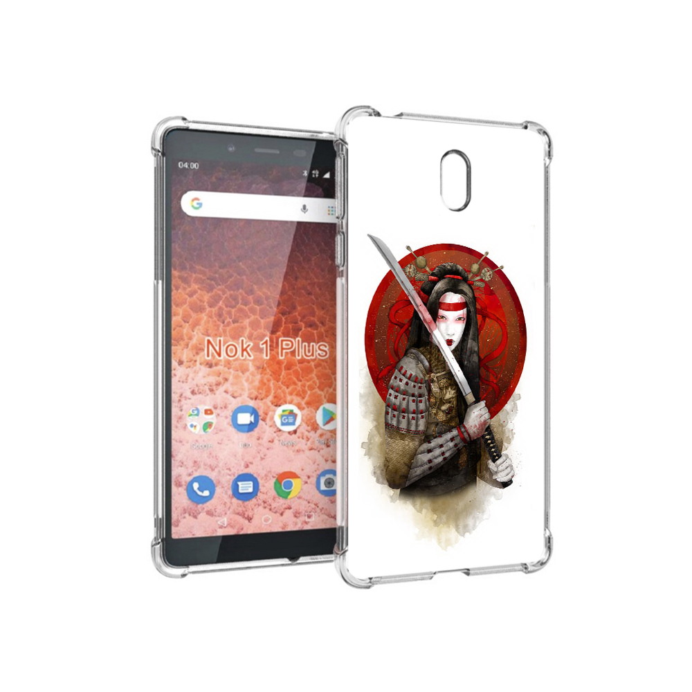 

Чехол MyPads Tocco для Nokia 1 Plus рисованная девушка с катаной (PT129147.112.580), Прозрачный, Tocco