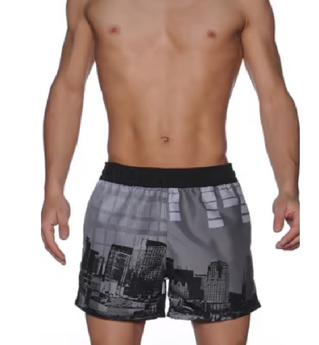 

Бордшорты мужские Hom 07731cW9 серые S, Серый, 07731cW9