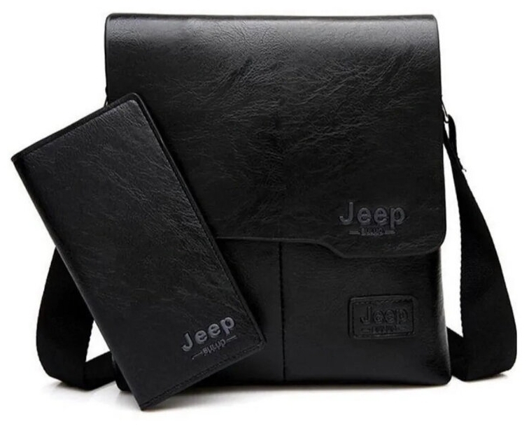 

Комплект (сумка+кошелек) мужской XPX Jeep black, Jeep