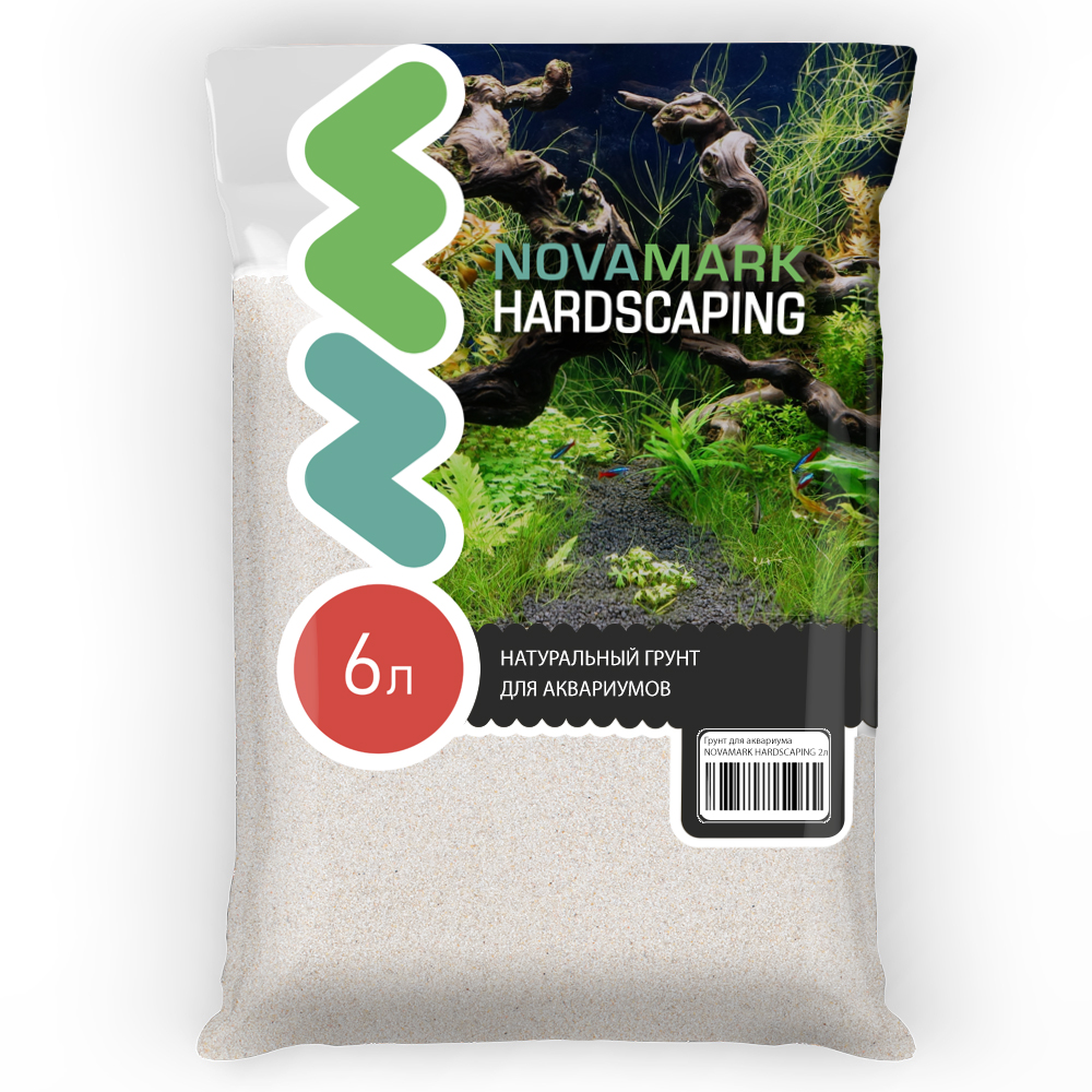 Грунт для аквариума Novamark HARDSCAPING Светлый песок 0,1-0,6 мм, 6л