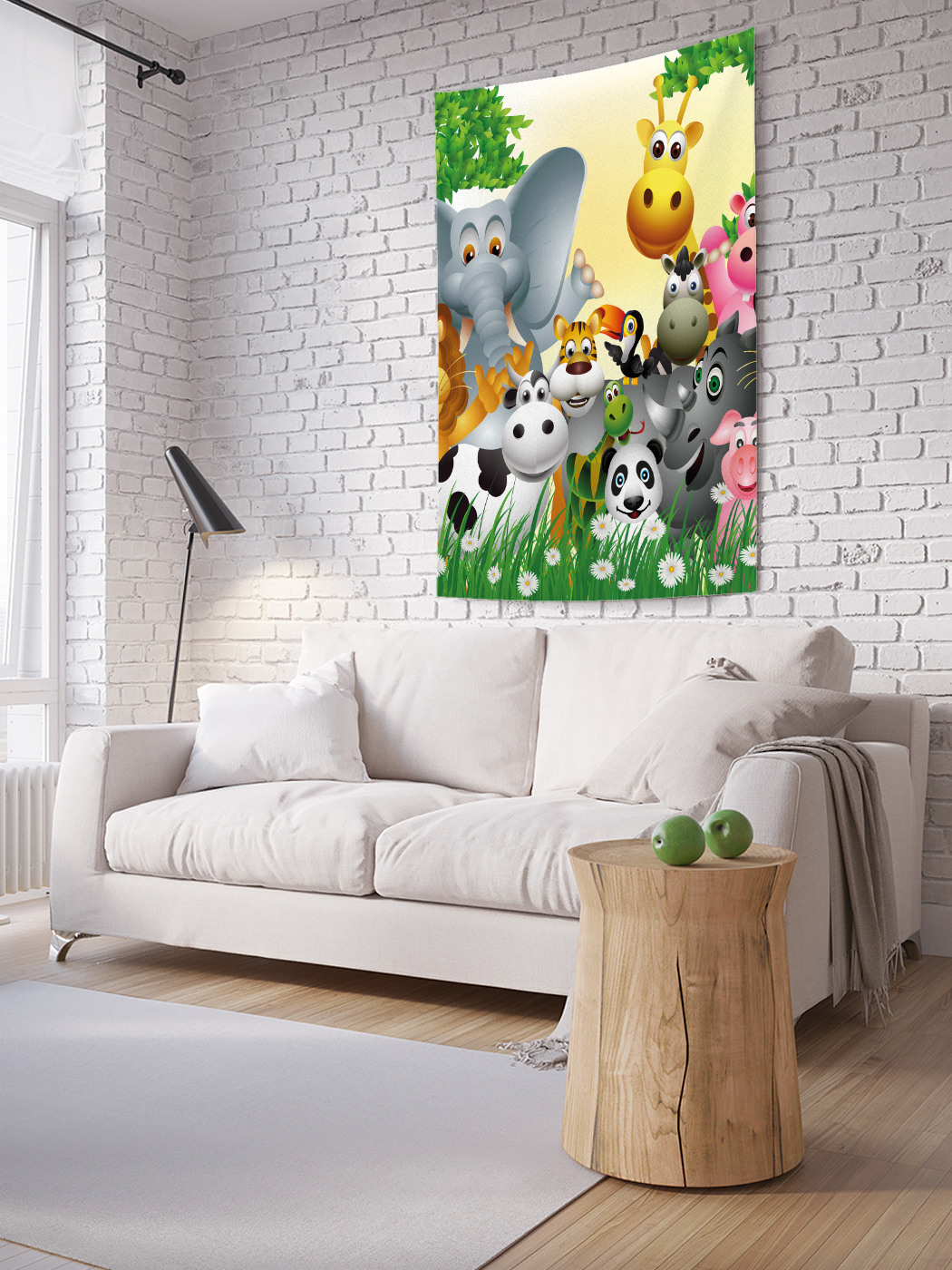 

Вертикальное фотопанно на стену JoyArty Дружные зверюшки 150x200 см, Дружные зверюшки
