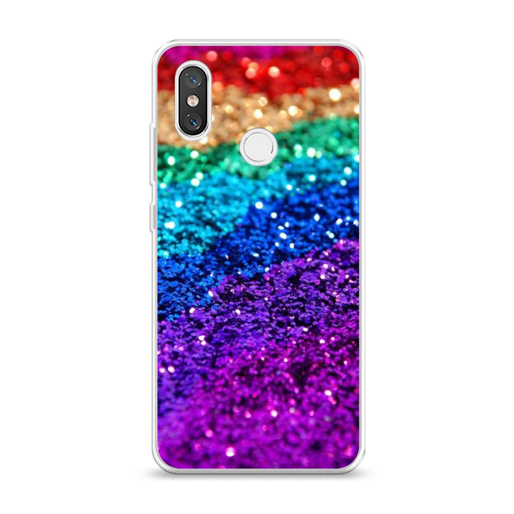 

Чехол Awog на Xiaomi Mi 8 "Блестящая радуга рисунок", Разноцветный, 33550-3