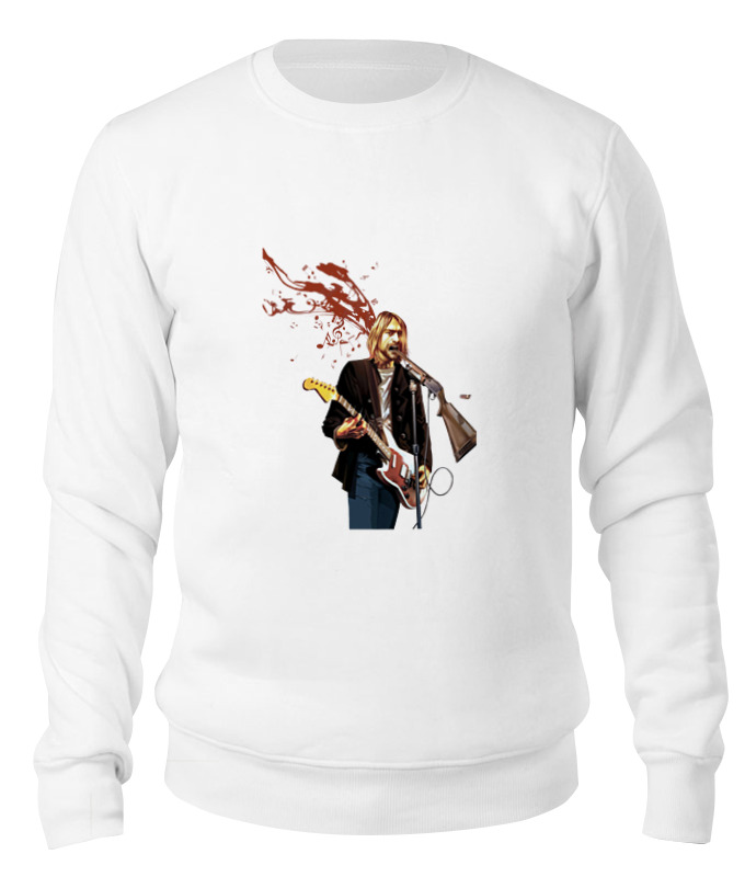 

Свитшот унисекс Printio Kurt cobain белый XS, Kurt cobain