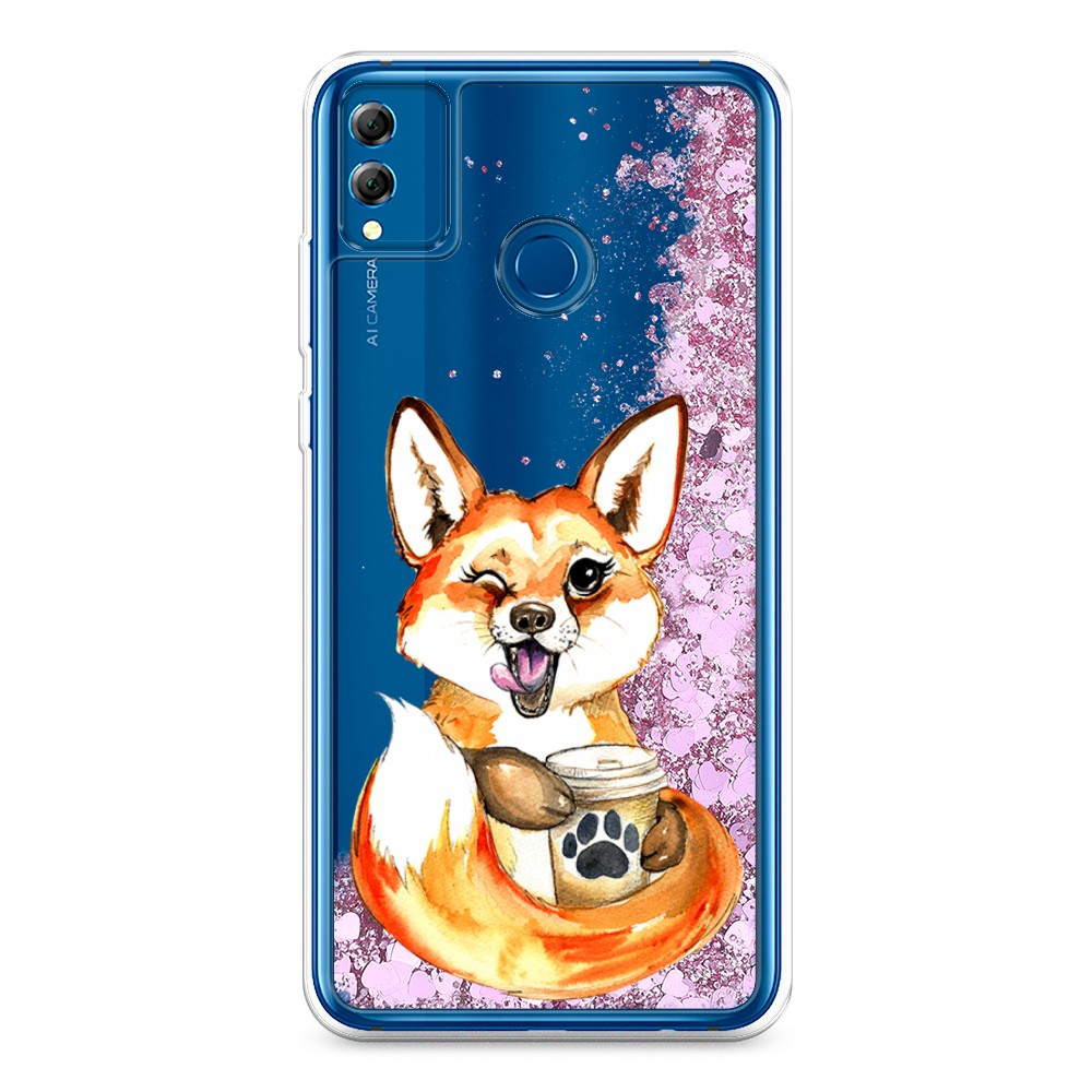 

Чехол Awog "Подмигивающая лиса с кофе" на Honor 8X, 66794-1