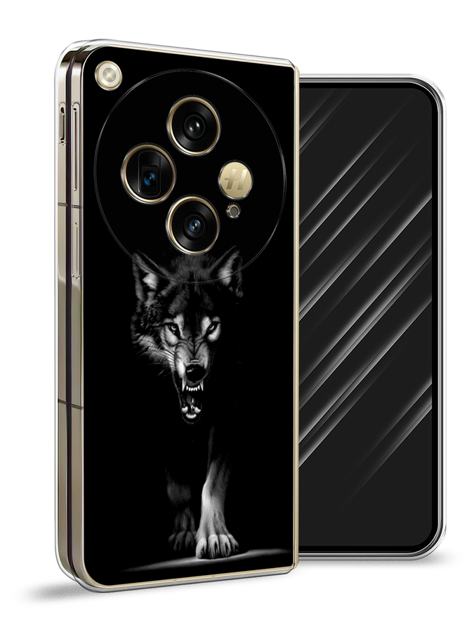 

Чехол Awog на Oppo Find N3 "Волк выходит из ночи", Серый;черный;белый, 2515550-1