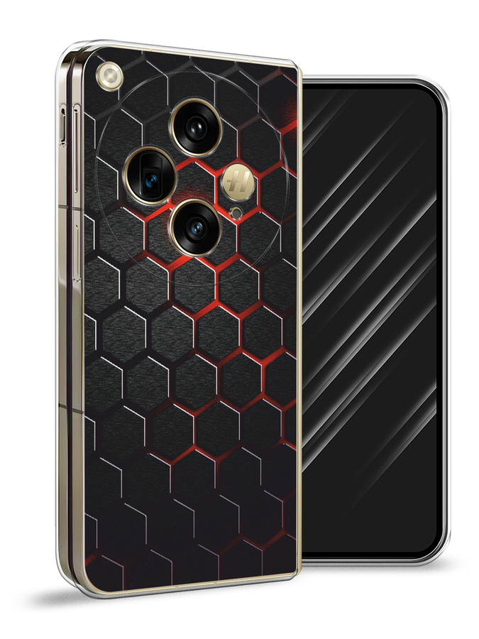 

Чехол Awog на Oppo Find N3 "Фон соты красные", Красный;черный, 2515550-1