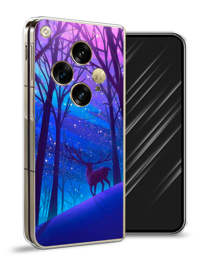 

Чехол Awog на Oppo Find N3 "Северный олень", Фиолетовый;голубой;синий, 2515550-1