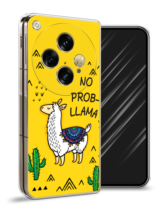 

Чехол Awog на Oppo Find N3 "No probLLama", Желтый;черный;синий, 2515550-1