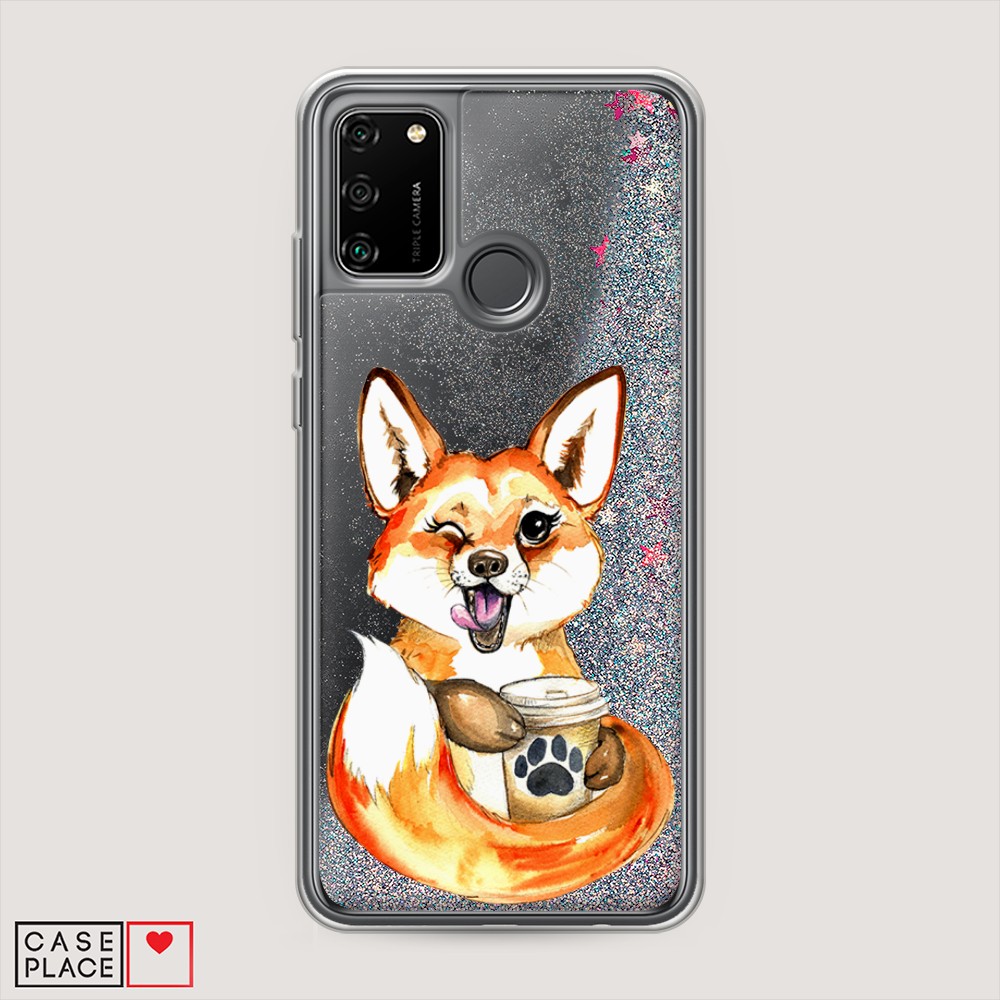 

Чехол Awog на Honor 9A "Подмигивающая лиса с кофе", Разноцветный, 612391-1
