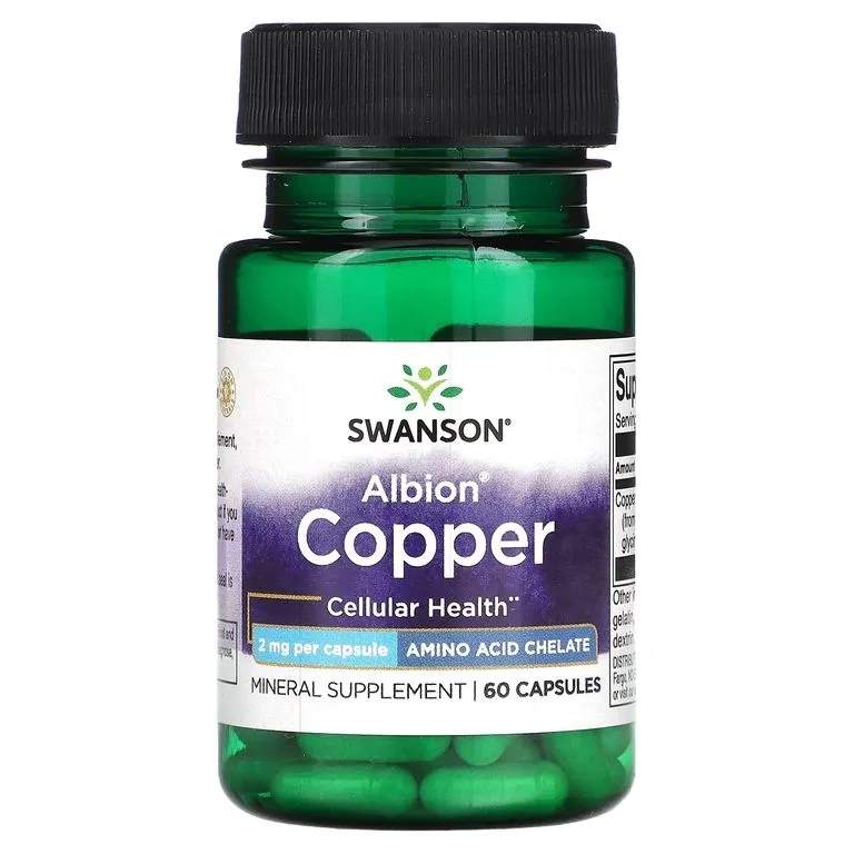 

Хелат меди Swanson Albion Copper 2 мг 60 капсул