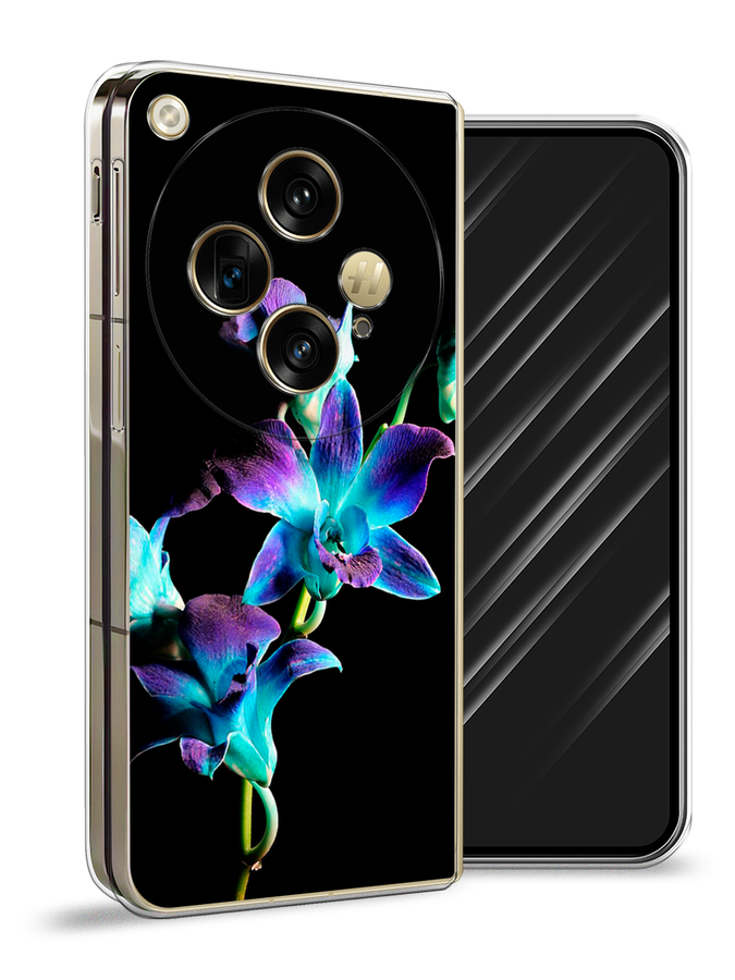 

Чехол Awog на Oppo Find N3 "Синий цветок на черном", Черный;голубой;синий, 2515550-1
