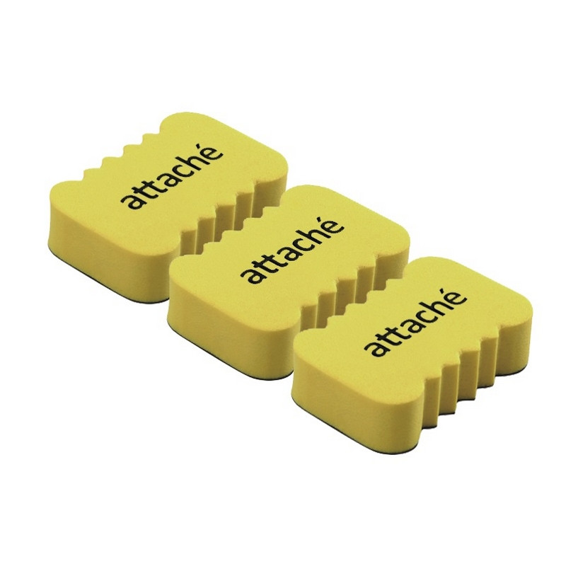 

Губка-стиратель для маркерных досок Attache Economy, 5.5x3.5x1.5cм,3 шт/уп, (3шт.), Желтый