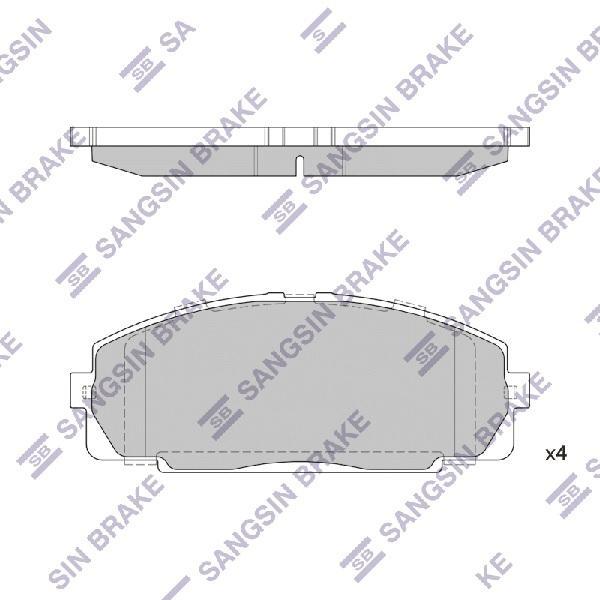 

Колодки Дисковые Передние Toyota Hiace 2.0-2.7/2.4td & 4wd 95> Sangsin brake Sp2077