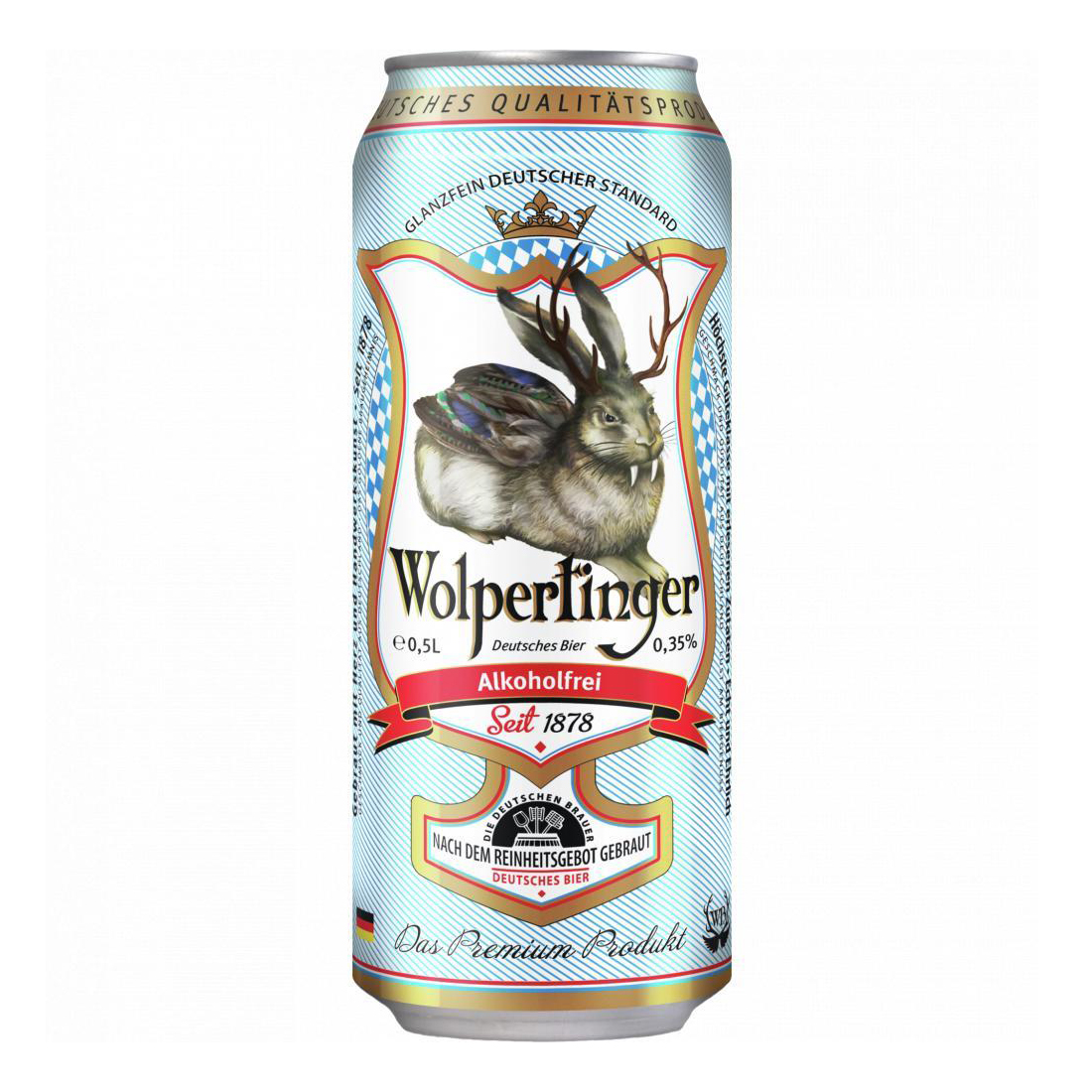 

Пивной напиток Wolpertinger 0.0% Pilsner безалкогольный светлый фильтрованный 0,5 л