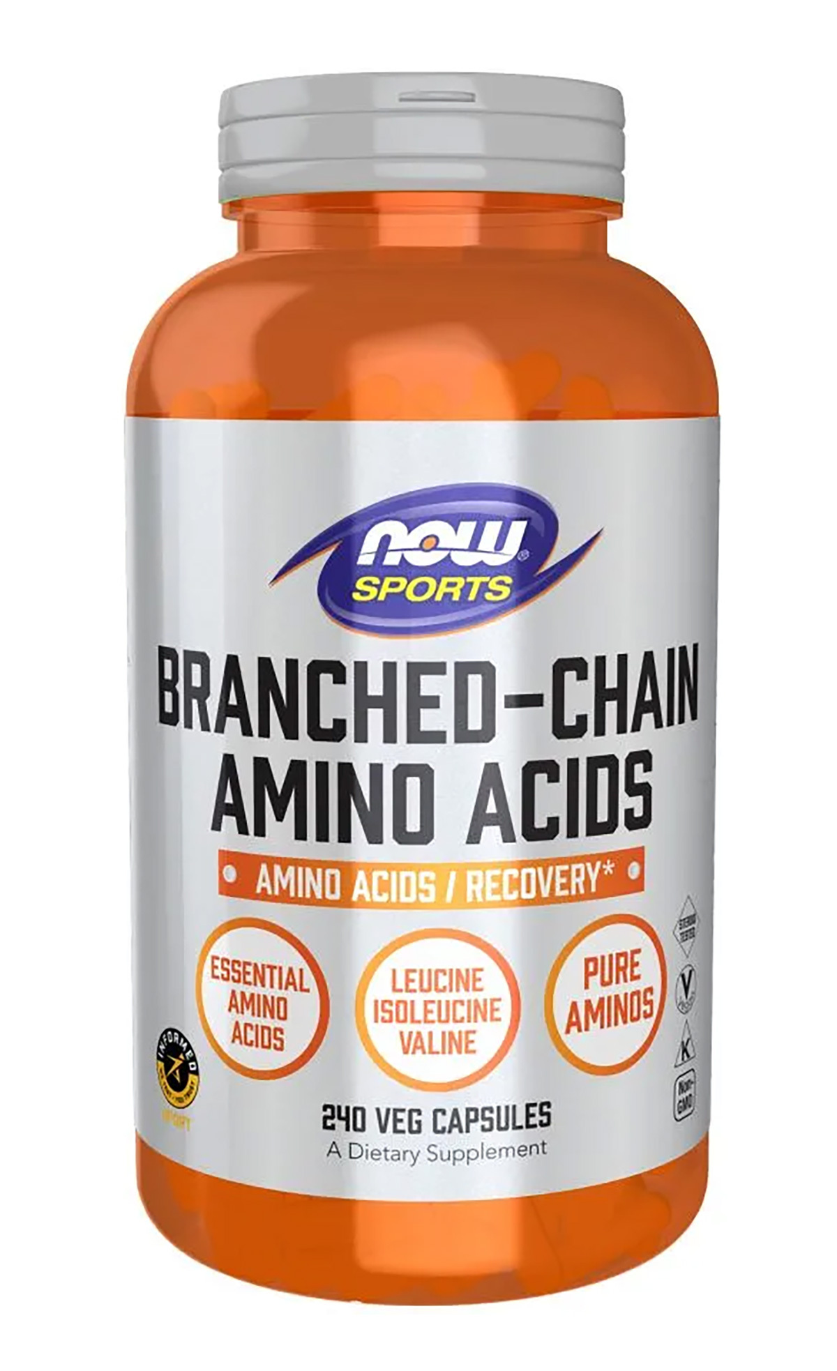 

NOW Sports BCAA 240 капсул без вкуса, BCAA