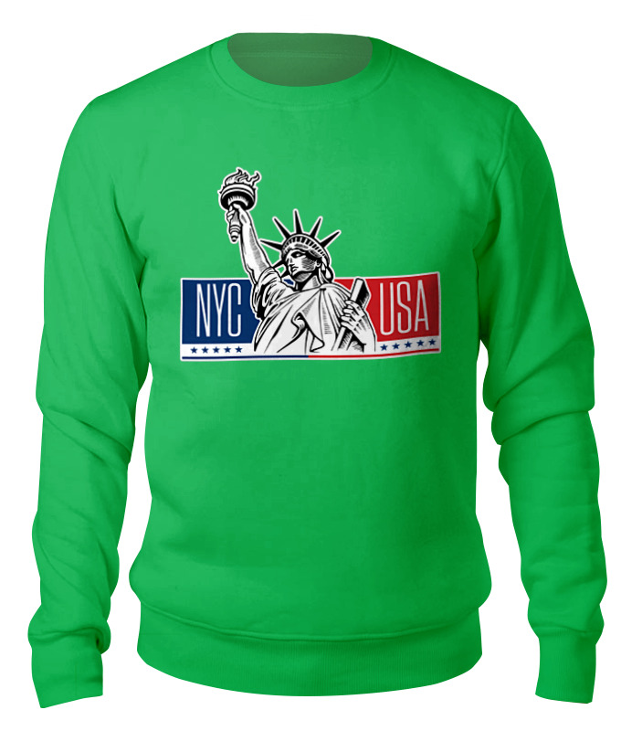 

Свитшот унисекс Printio New york city зеленый M, New york city