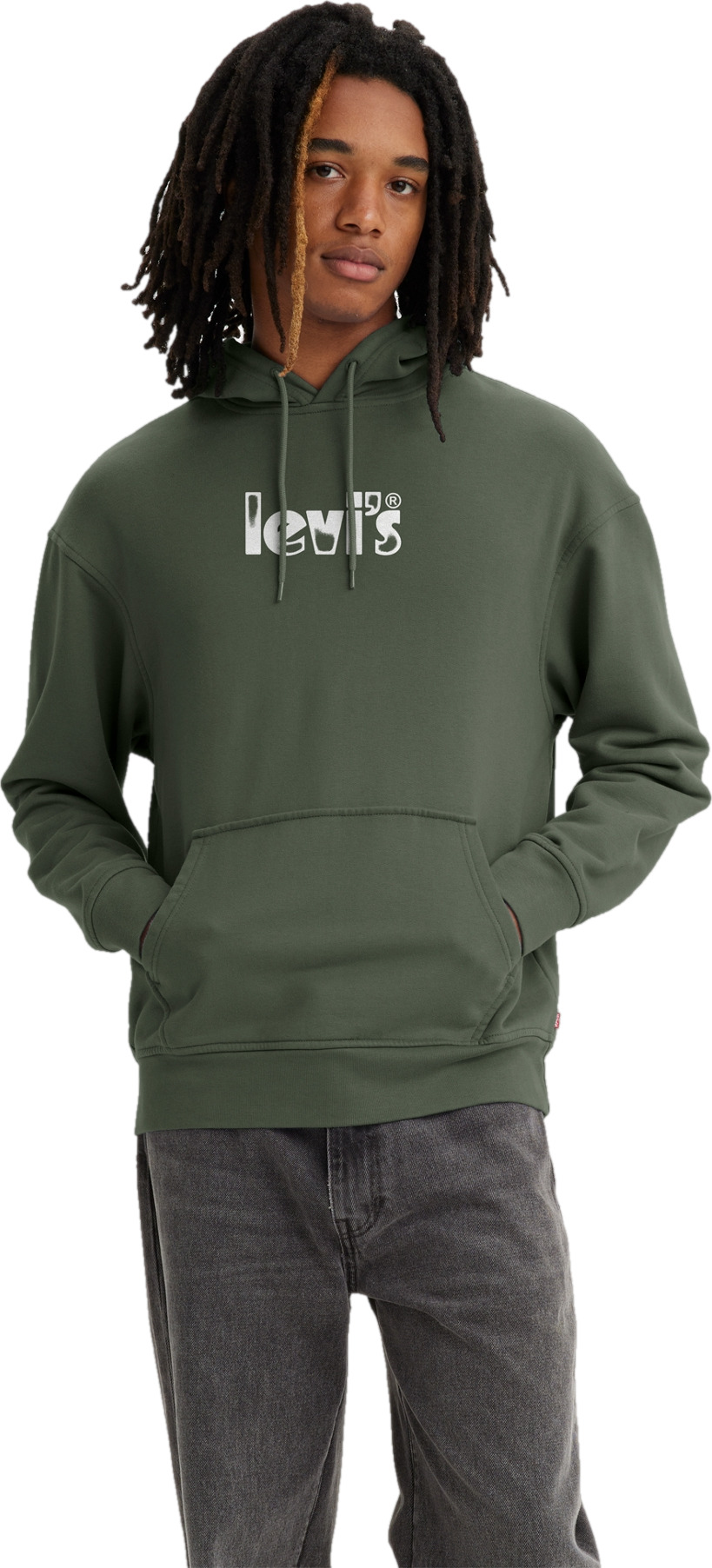 Худи мужское Levis Men Relaxed Graphic Hoodie зеленое 46 RU 6959₽