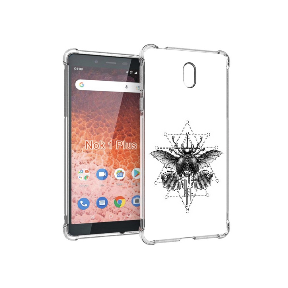 

Чехол MyPads Tocco для Nokia 1 Plus скарабей (PT129147.112.601), Прозрачный, Tocco