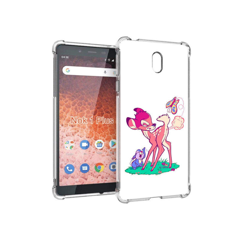 

Чехол MyPads Tocco для Nokia 1 Plus смешной олененок (PT129147.112.610), Прозрачный, Tocco
