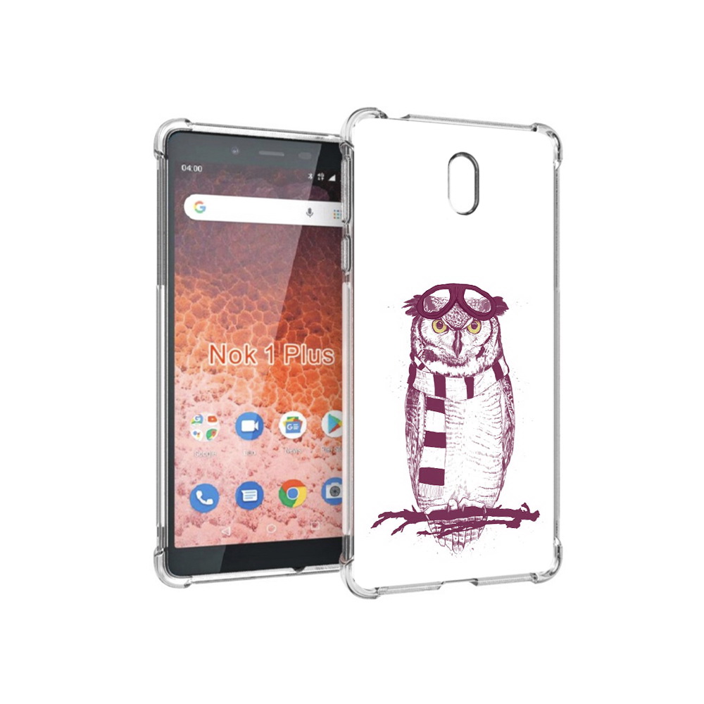 

Чехол MyPads Tocco для Nokia 1 Plus сова-летчик (PT129147.112.612), Прозрачный, Tocco