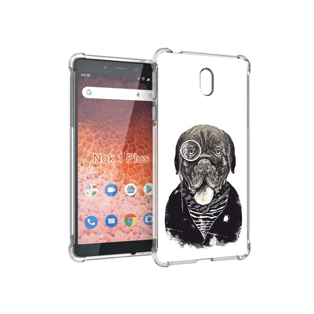 

Чехол MyPads Tocco для Nokia 1 Plus солидный песик (PT129147.112.615), Прозрачный, Tocco