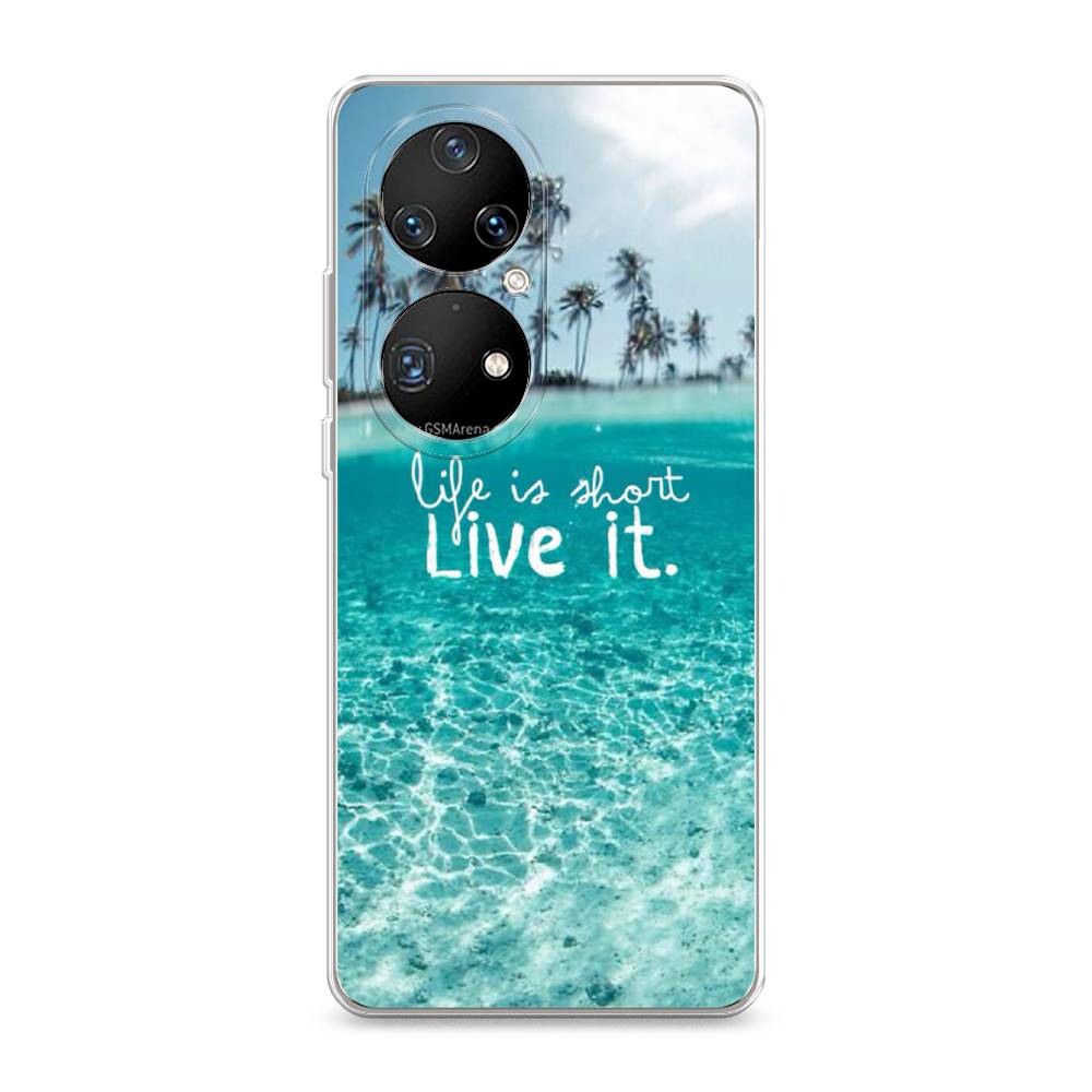 

Чехол Awog на Huawei P50 Pro "Live it", Разноцветный, 6105050-7
