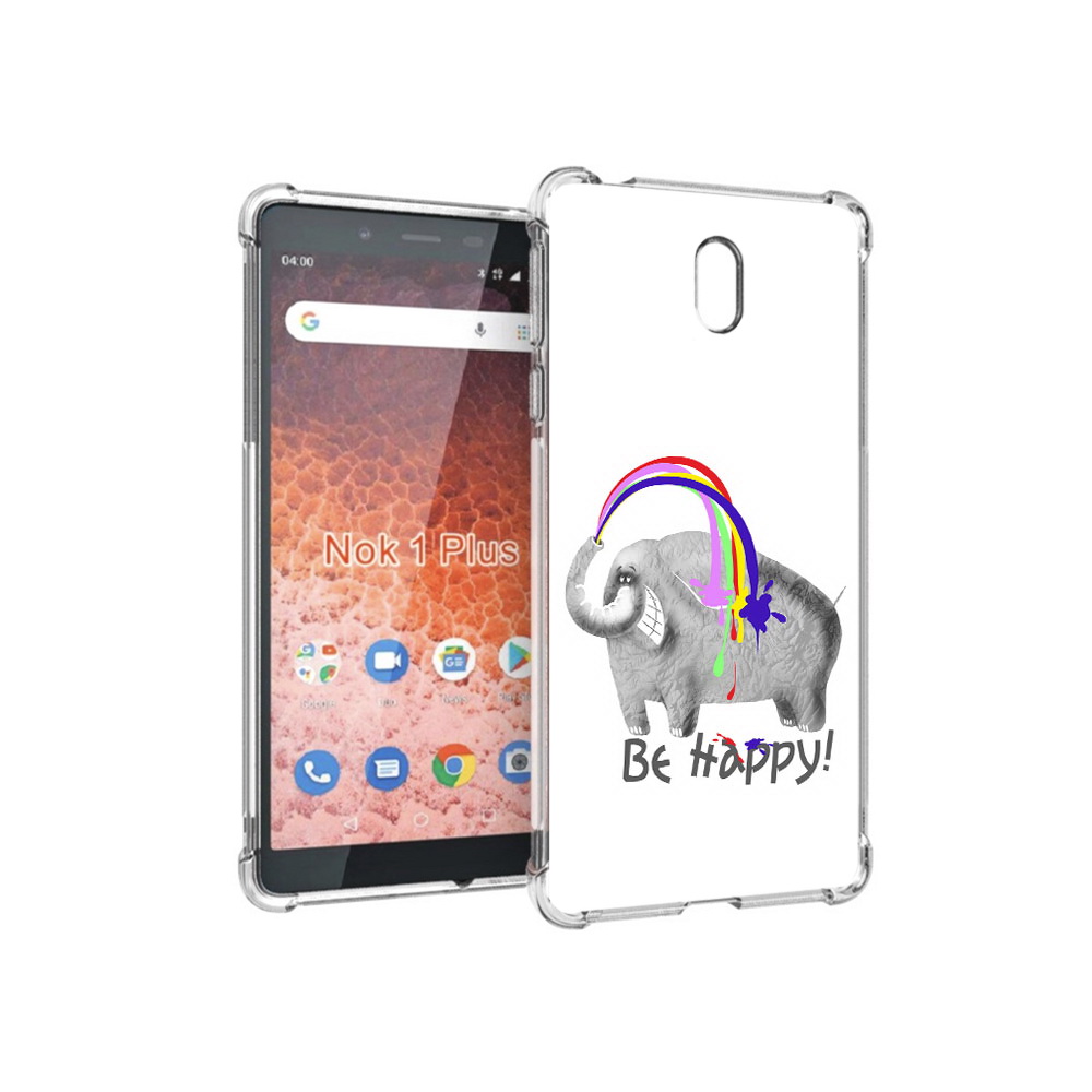 

Чехол MyPads Tocco для Nokia 1 Plus счастливый слон (PT129147.112.632), Прозрачный, Tocco