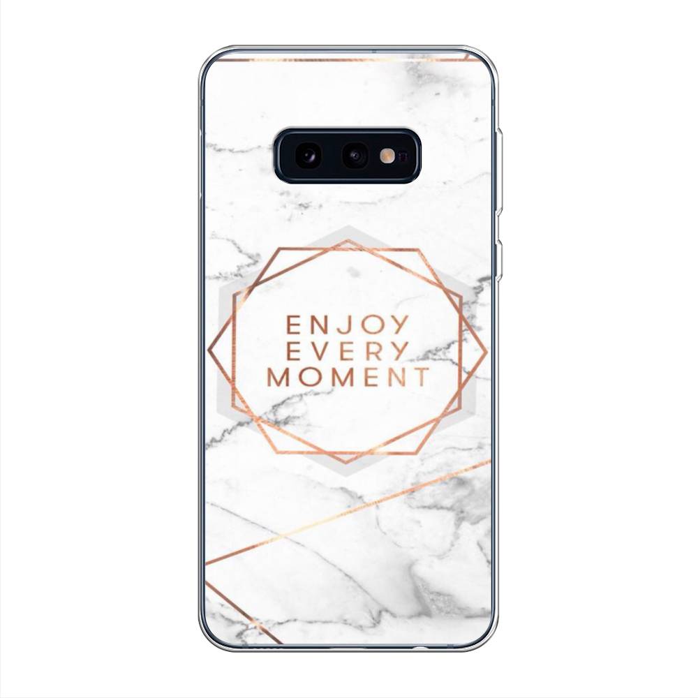 

Чехол Awog на Samsung Galaxy S10E "Enjoy every moment мрамор", Разноцветный, 27250-7