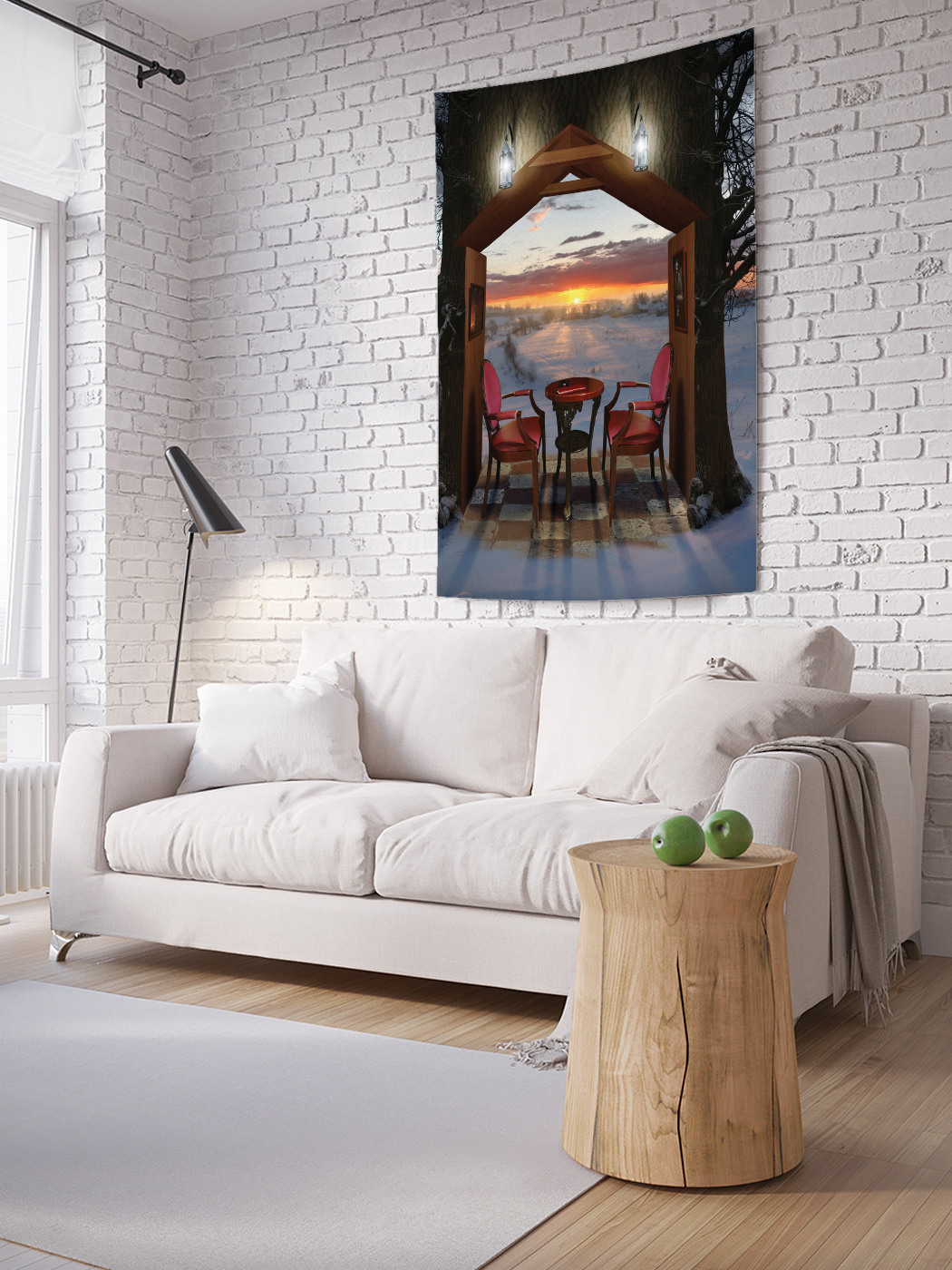 

Вертикальное фотопанно на стену JoyArty Комната в дереве 100x150 см, Комната в дереве