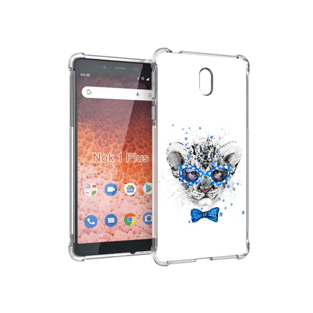 

Чехол MyPads Tocco для Nokia 1 Plus тигренок с бабочкой (PT129147.112.642), Прозрачный, Tocco