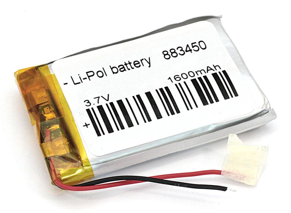 

Аккумулятор Li-Pol (батарея) 8.8*34*50мм 2pin 3.7V/1600mAh