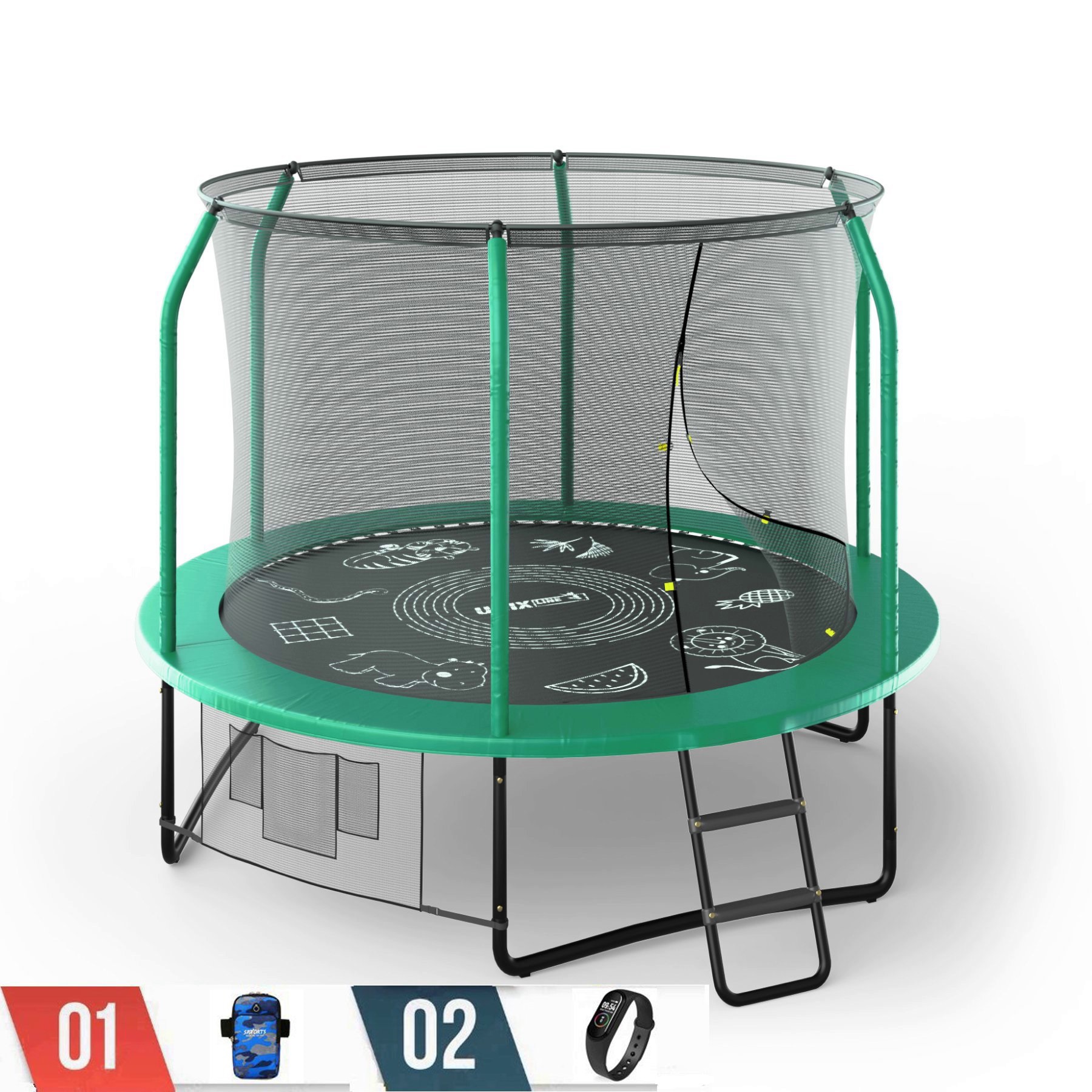 

Батут каркасный Unix line 8ft (2,44 м) Supreme Game (green) + аксессуары, Зеленый, Supreme Game (green)
