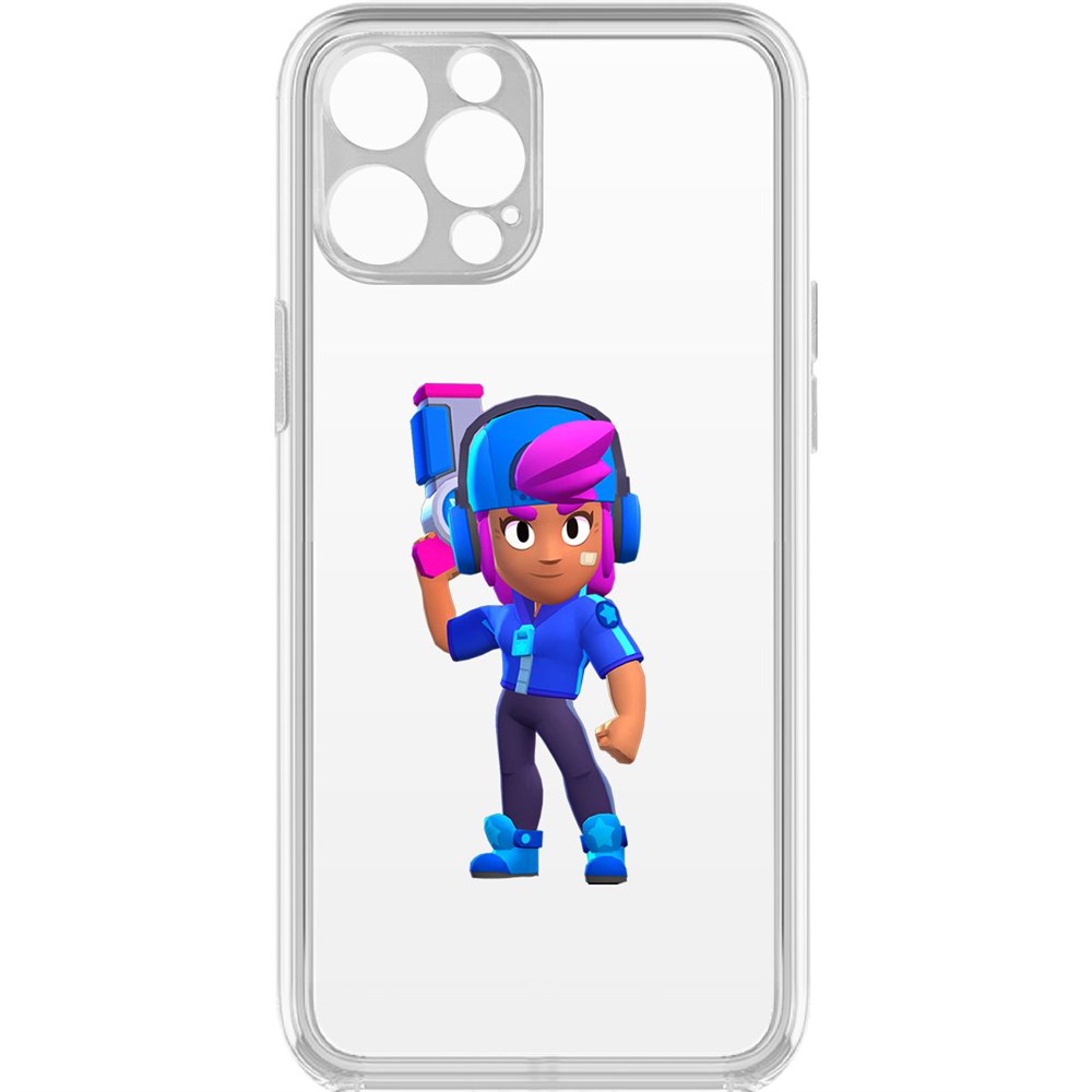 

Чехол-накладка Brawl Stars-Звёздная Шелли для iPhone 12 Pro с защитой камеры