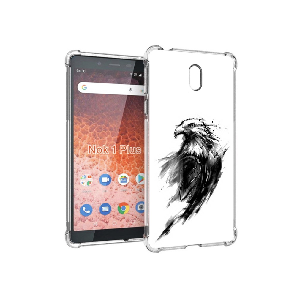 

Чехол MyPads Tocco для Nokia 1 Plus чб птица (PT129147.112.670), Прозрачный, Tocco