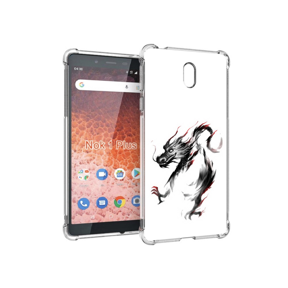 

Чехол MyPads Tocco для Nokia 1 Plus черный дракон (PT129147.112.690), Прозрачный, Tocco