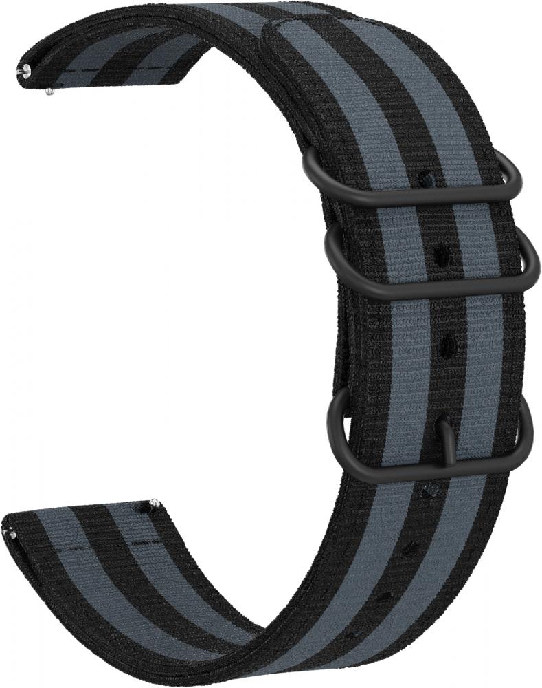 

Ремешок тканевый GSMIN Dim 20 для Amazfit Bip U / Bip U Pro (Черно-серый)