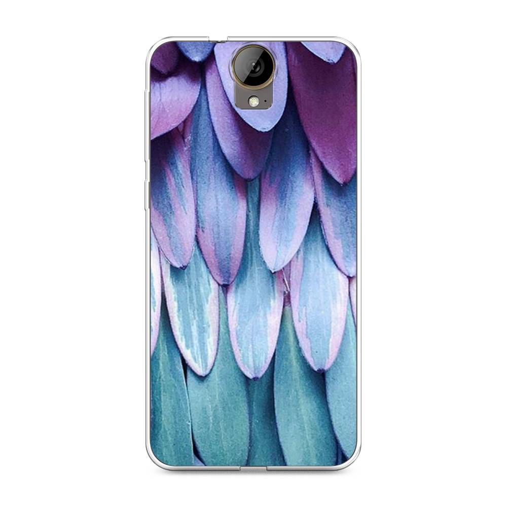 

Чехол на HTC One E9 Plus "Синее перо", Фиолетовый;голубой, 102250-3