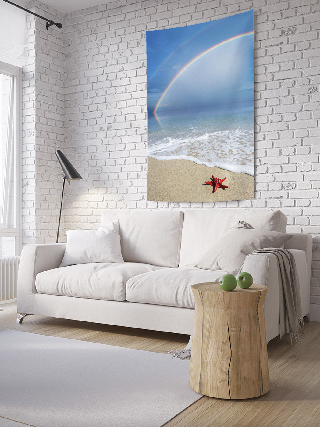 

Вертикальное фотопанно на стену JoyArty Радуга над морем 150x200 см, Радуга над морем