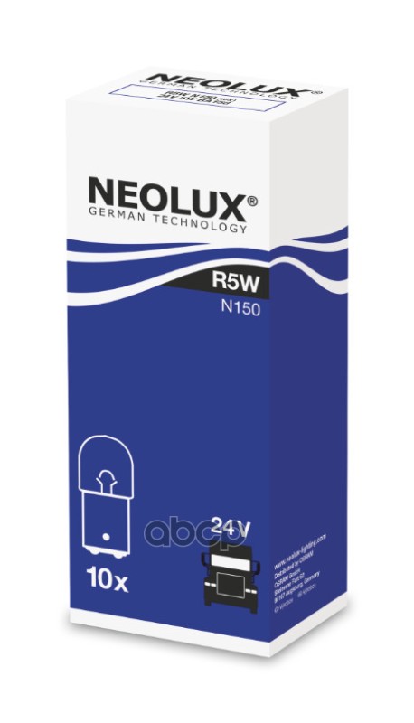 Лампа R5w 5w 24v Ba1/А15d Neolux арт. N150