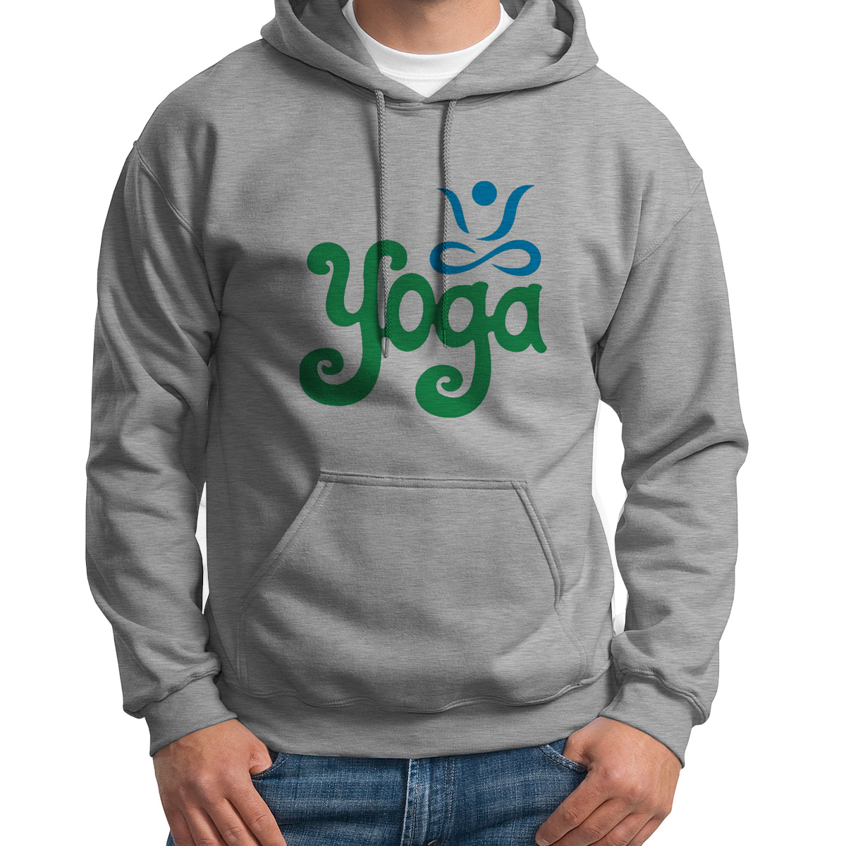 фото Худи унисекс coolpodarok йога yoga белое 54 ru